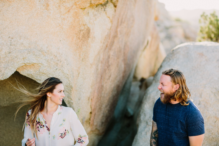 A Windy, Romantic Desert Engagement – Photo by Let's Frolic Together