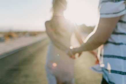 A Windy, Romantic Desert Engagement – Photo by Let's Frolic Together