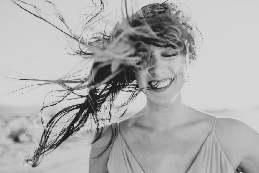 A Windy, Romantic Desert Engagement – Photo by Let's Frolic Together