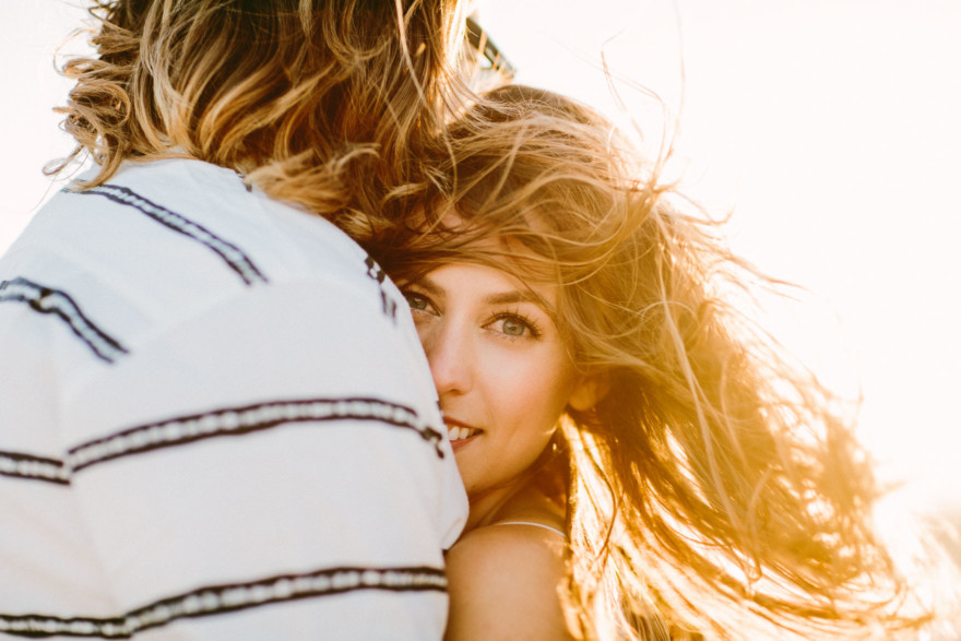 A Windy, Romantic Desert Engagement – Photo by Let's Frolic Together