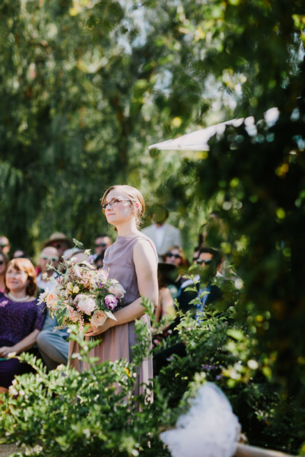 Darling Backyard Wedding with Dogs! – Photo by Let's Frolic Together