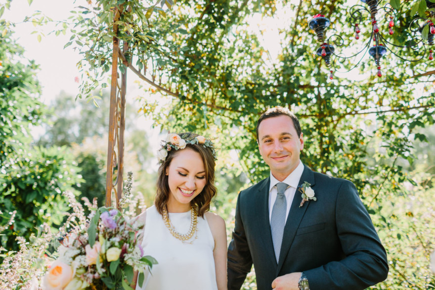 Darling Backyard Wedding with Dogs! – Photo by Let's Frolic Together