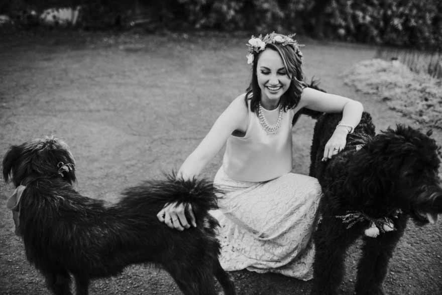 Darling Backyard Wedding with Dogs! – Photo by Let's Frolic Together