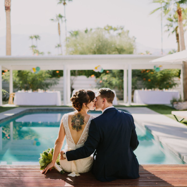 Backyard Palm Springs Wedding &ndash; Photo by Let's Frolic Together