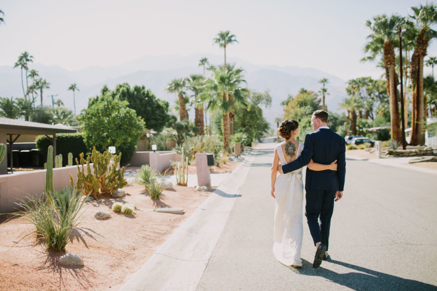 Backyard Palm Springs Wedding – Photo by Let's Frolic Together