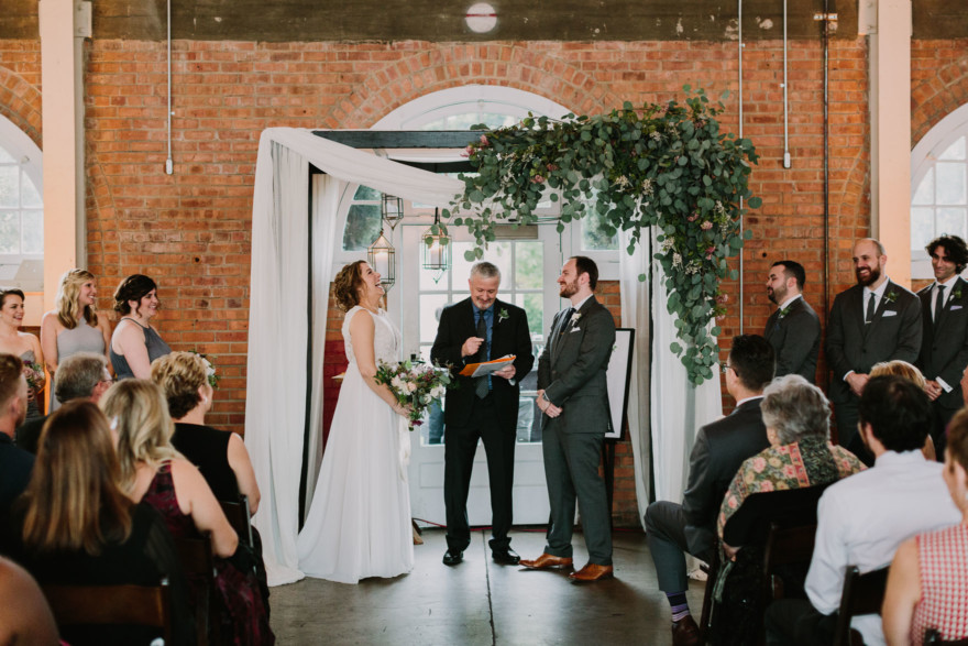 Charming Brick Wedding Love-Fest – Photo by Let's Frolic Together