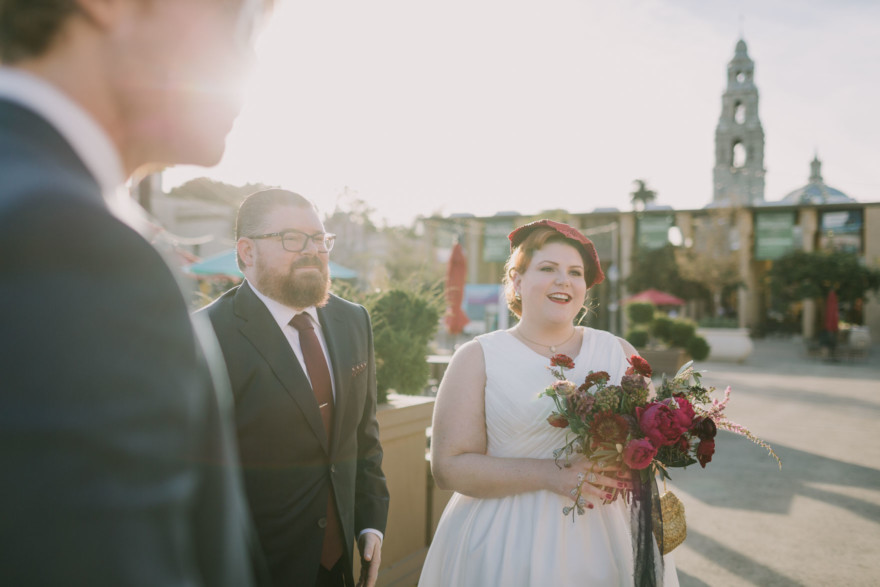 Vintage Balboa Park Intimate Wedding – Photo by Let's Frolic Together