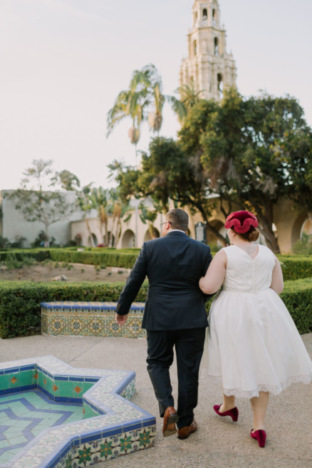 Vintage Balboa Park Intimate Wedding – Photo by Let's Frolic Together