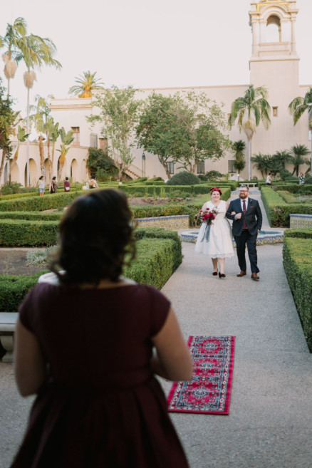 Vintage Balboa Park Intimate Wedding – Photo by Let's Frolic Together