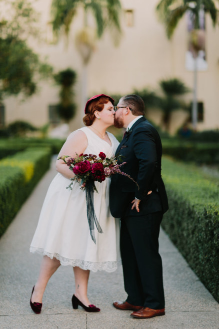 Vintage Balboa Park Intimate Wedding – Photo by Let's Frolic Together