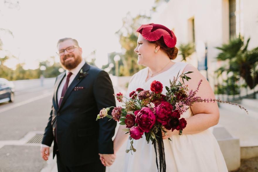 Vintage Balboa Park Intimate Wedding – Photo by Let's Frolic Together