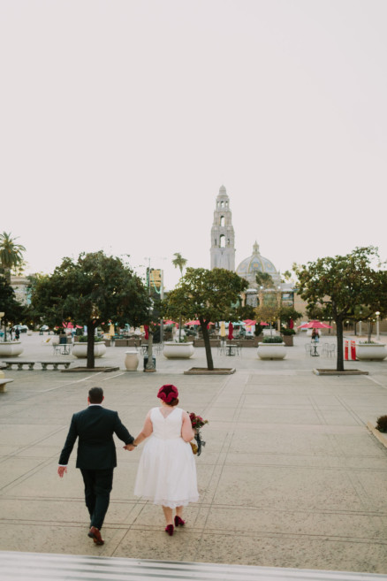 Vintage Balboa Park Intimate Wedding – Photo by Let's Frolic Together