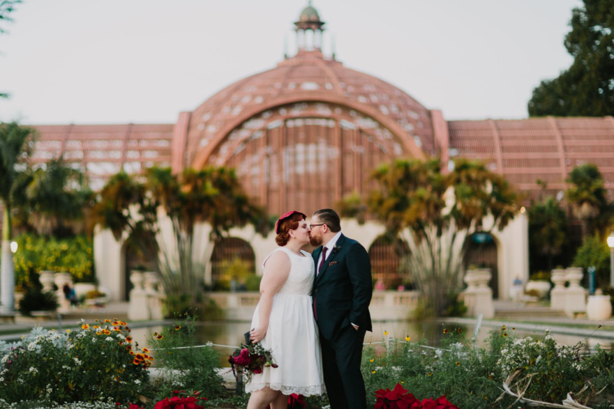 Vintage Balboa Park Intimate Wedding – Photo by Let's Frolic Together