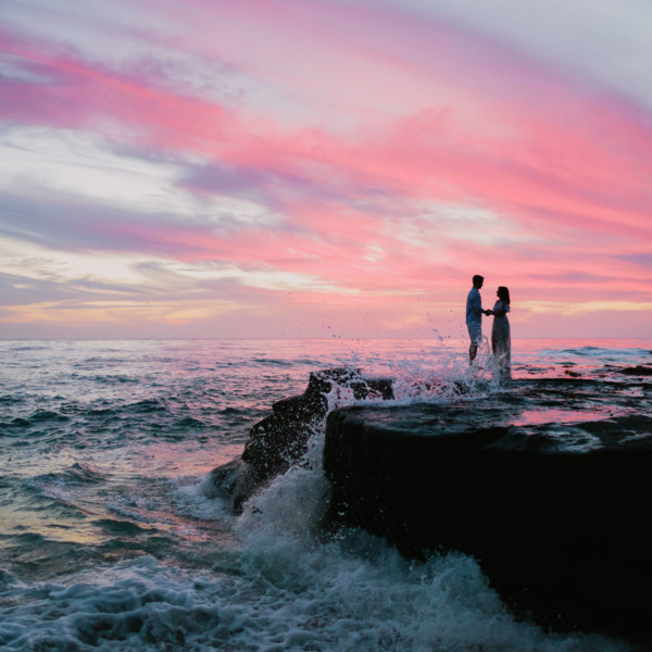 Engagement Under a Painted Sky &ndash; Photo by Let's Frolic Together