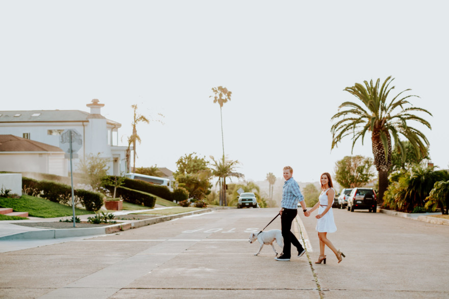 Snuggly Sunset Cliffs Engagement – Photo by Let's Frolic Together
