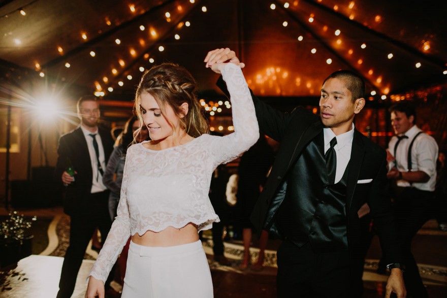 Twinkly Backyard Wedding Bash – Photo by Let's Frolic Together