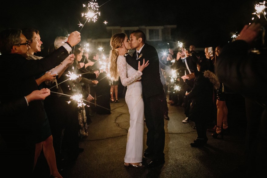 Twinkly Backyard Wedding Bash – Photo by Let's Frolic Together