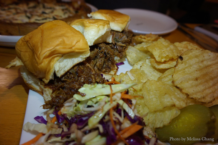Smoked kalua pig sliders, $14.