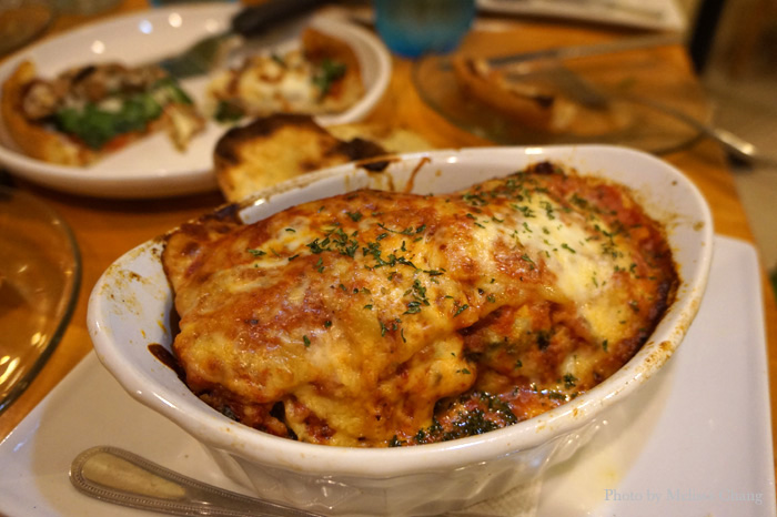 Veggie arabiatta lasagna, $15.