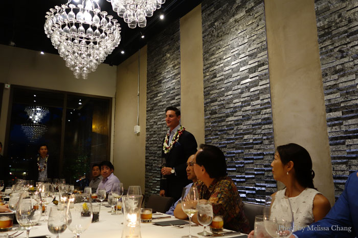 Sten Liljia addressing the party.