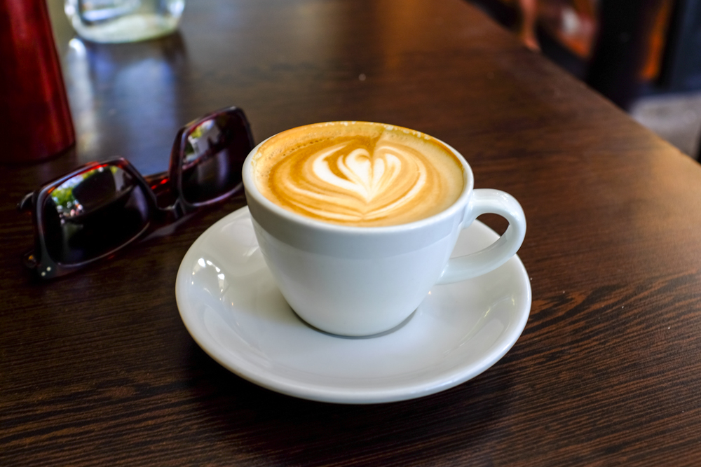 The ubiquitous flat white at Mary's, a medium-sized cafe off the beaten path of Ponsonby.