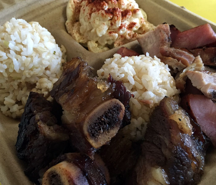 The Mixed Plate features a hefty portion of meat that would make any carnivore happy.
