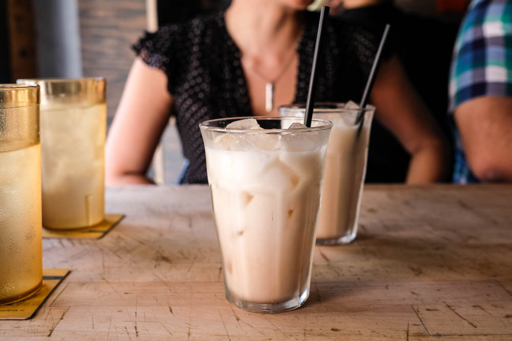 The horchata ($4) is good if you're looking for something sans alcohol to wash all those nachos down. It's not sweet, but it definitely hits the spot.