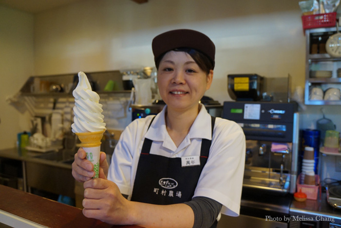 The thing to get here is the soft serve, which is made with his fresh milk. Hokkaido soft serve is good, but Machimura soft serve is spectacular. You can taste the difference — it's richer and more complex.