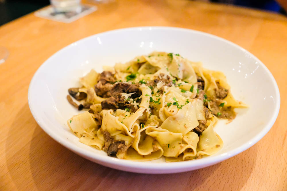 The star of the show is the handmade fresh pasta. The papardelle is every bit as comforting as a warm hug.
