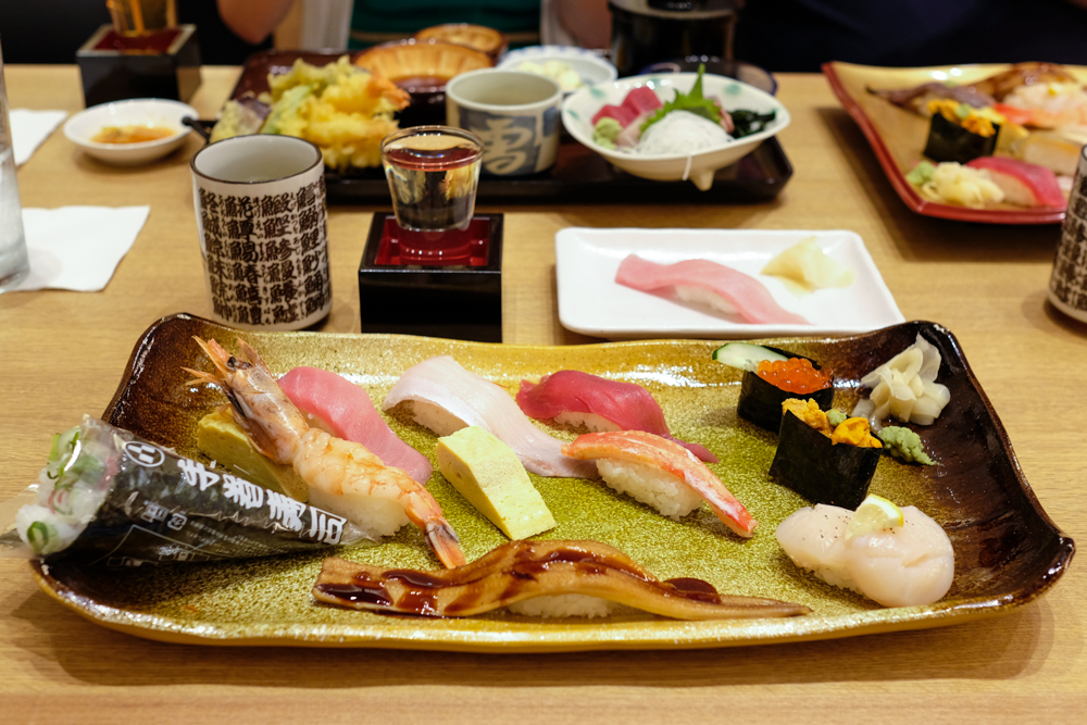 The Ozeki is a 10-piece set with a handroll for $27. That averages out to less than $2.50 a piece. Photo by Thomas Obungen