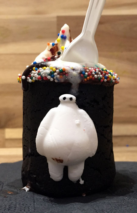 Pictured: Double chocolate GF cookie + vanilla bean soft serve
