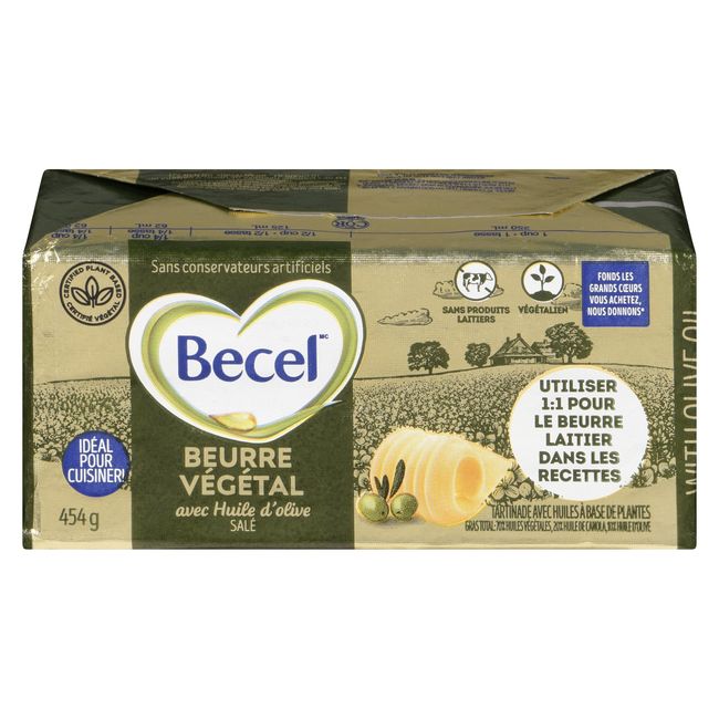 Becel Bâtonnets De Beurre Végétal Salé À L'huile D'olive, 454 G -- 12 Par Boîte