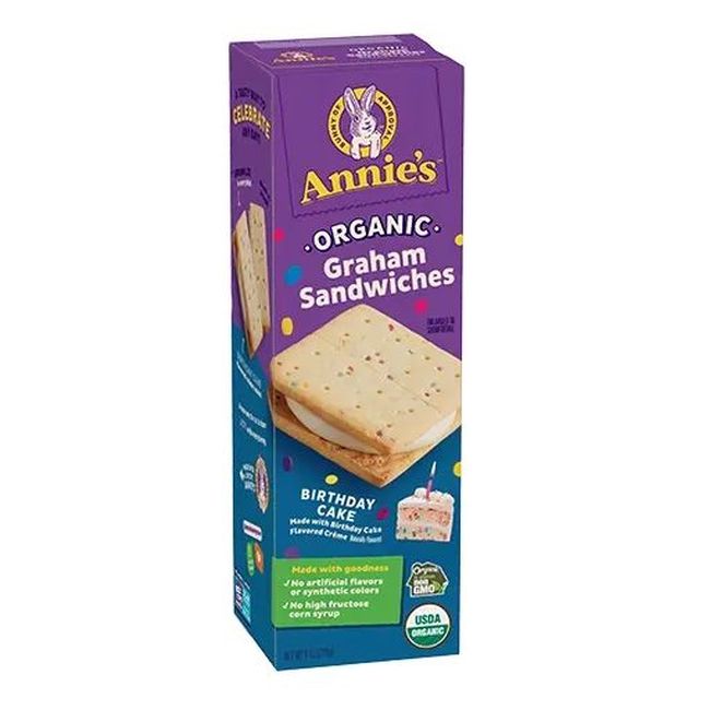 Annie's Homegrown Organic Birthday Cake Graham Sandwich, 226 G -- 6 Per Case