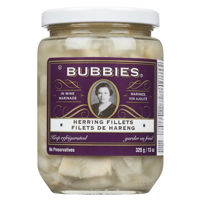 Bubbies Pickled Herring Fillets, 320 G -- 12 Per Case