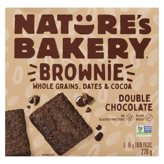 Nature's Bakery Double Chocolate Brownie, 270 G -- 6 Per Case