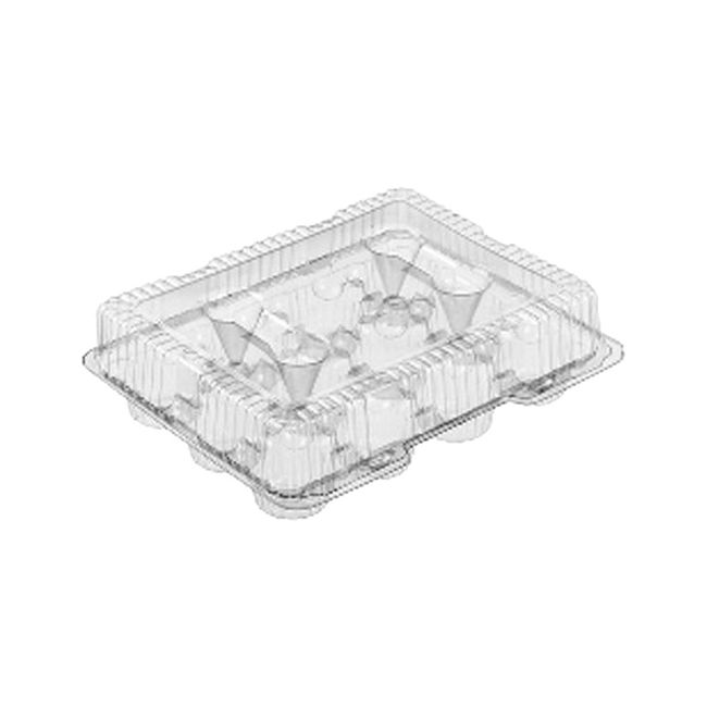 Polar Pak Contenant Transparent En Pet Pour Cupcakes Et Muffins, 12,59 X 10,28 X 3,5 Po -- 76 Par Boîte