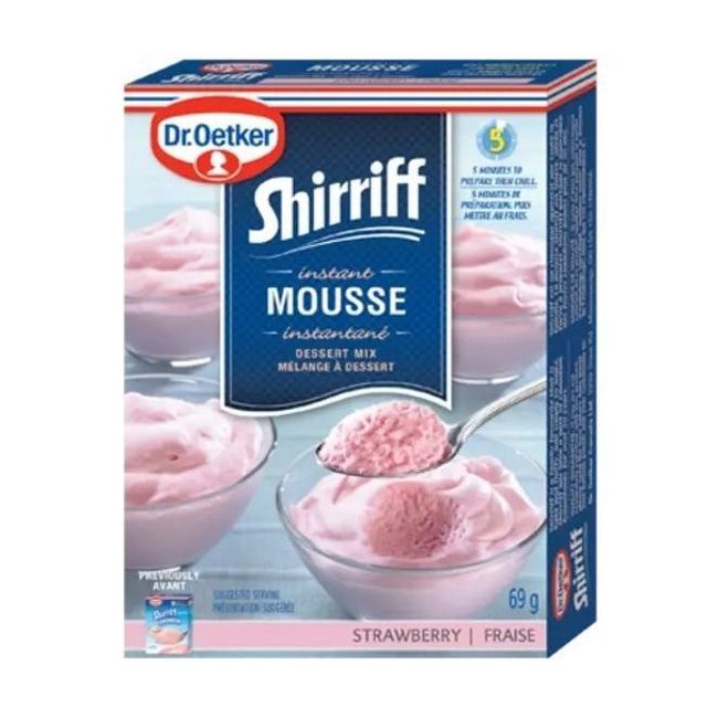 Dr. Oetker Mousse Instantanée Aux Fraises Shirriff, 69 G -- 12 Par Boîte