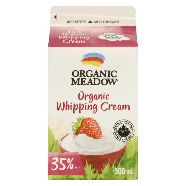 Organic Meadow Organic 35 Percent Milk Fat Whipping Cream, 500 Ml