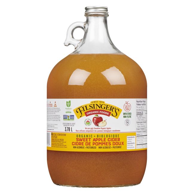 Filsinger's Organic Sweet Apple Cider Vinegar, 3.78 L -- 4 Per Case