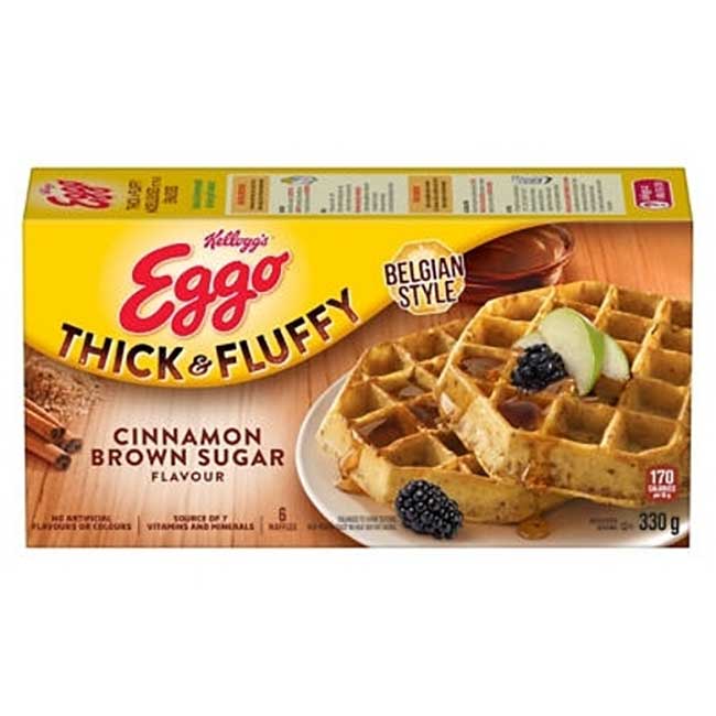 Kellogg's Thick And Fluffy Cinnamon Brown Sugar Waffle, 330 G -- 8 Per Case