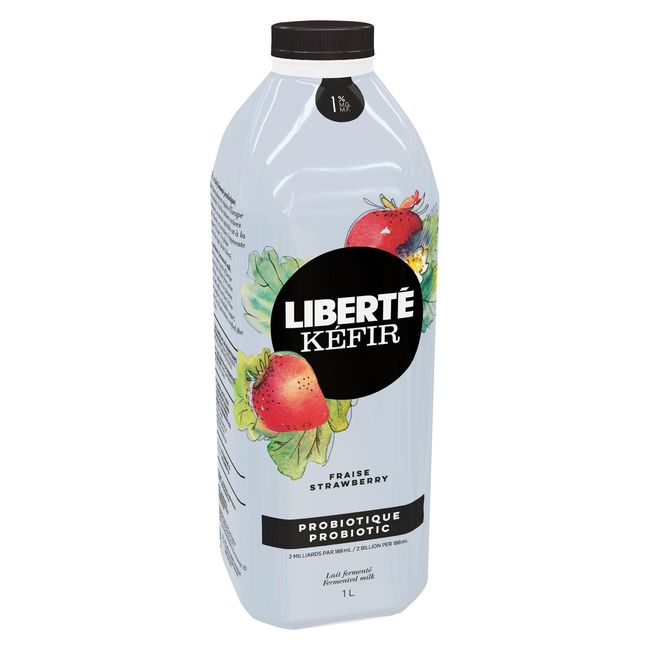 Liberte 1 Percent Milk Fat Strawberry Kefir, 1 L -- 6 Per Case