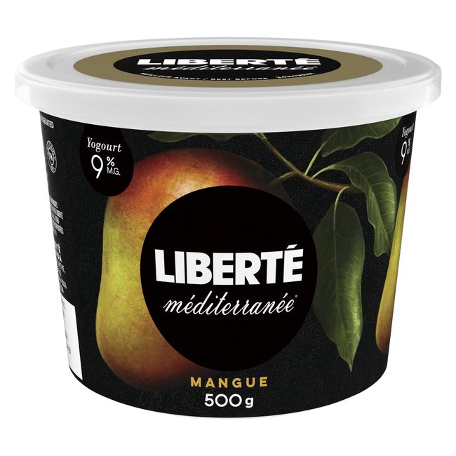 Liberte Mediterranee 9 Percent Milk Fat Mango Yogurt, 500 G -- 6 Per Case