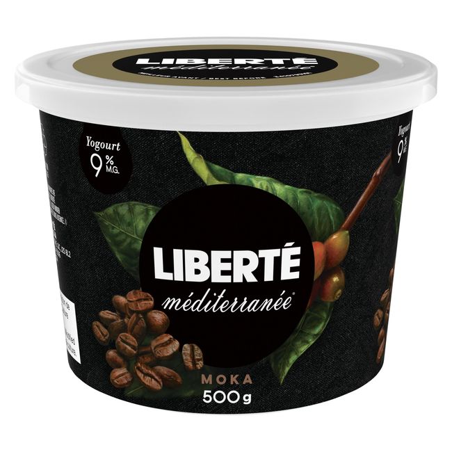 Liberte Mediterranee 9 Percent Milk Fat Mocha Yogurt, 500 G -- 6 Per Case