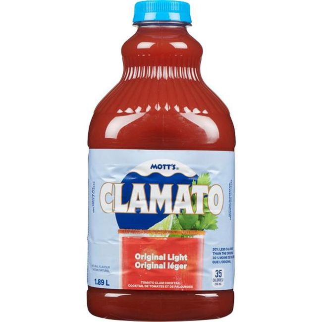 Clamato Cocktail De Jus De Tomate Et De Palourdes Léger Original, 1,89 L -- 8 Par Caisse