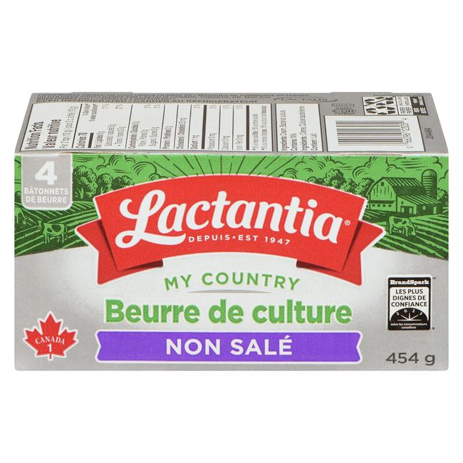 Lactantia Unsalted My Country Cultured Butter Sticks, 113 G -- 20 Per Case