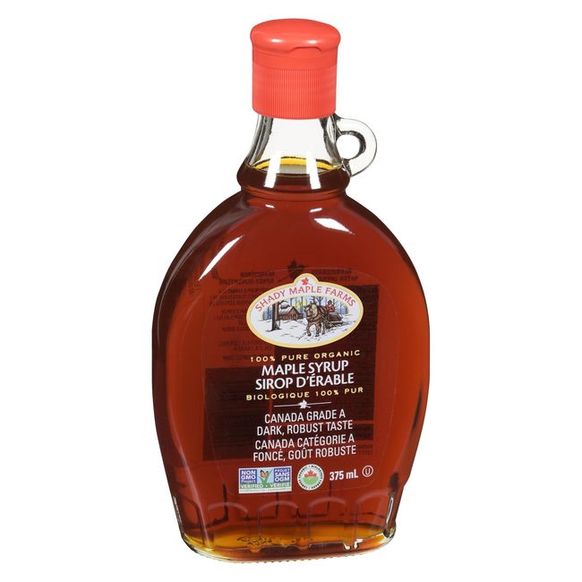 Shady Maple Farms Organic Dark Robust Taste Maple Syrup, 375 Ml -- 12 Per Case