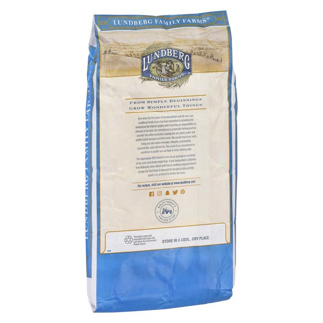 Lundberg Family Farms Organic White Jasmine Rice, 11.3 Kg
