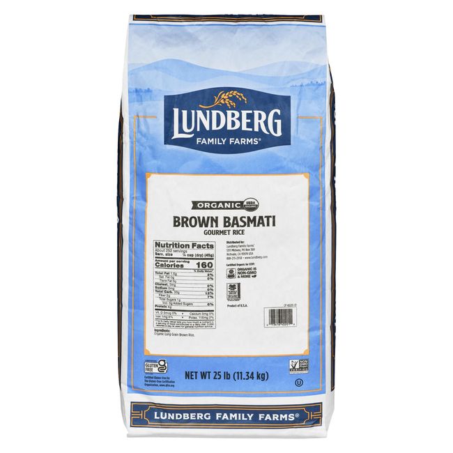 Lundberg Family Farms Organic Brown Basmati Rice, 11.3 Kg