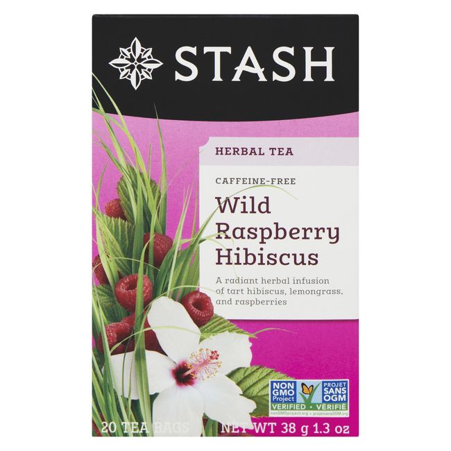 Stash Wild Raspberry Hibiscus Herbal Tea| 20 Count