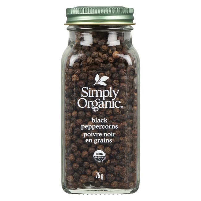 Simply Organic Black Peppercorns, 75 G -- 6 Per Case